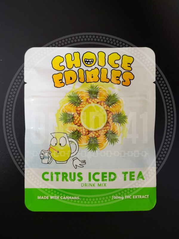 Choice Edibles 100mg Citrus Ice Tea Drink Crystals