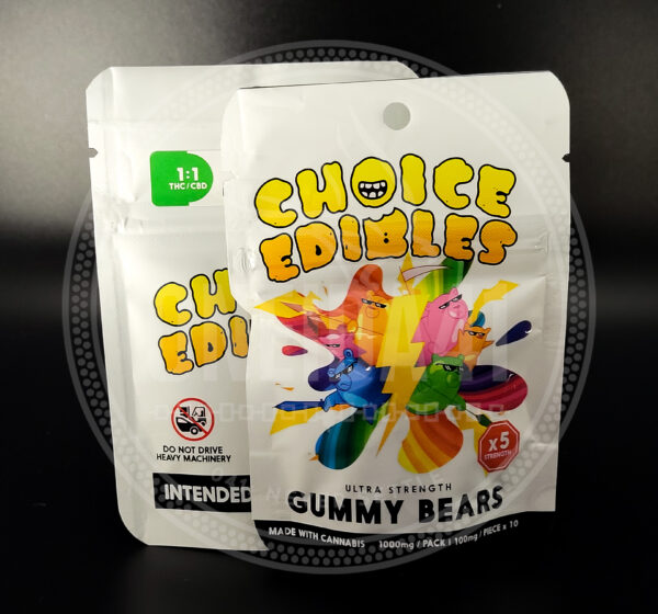 Choice Edible 1000mg 1:1 THC:CBD Gummies
